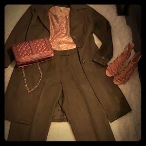 Suit long jacket with matching dress pants